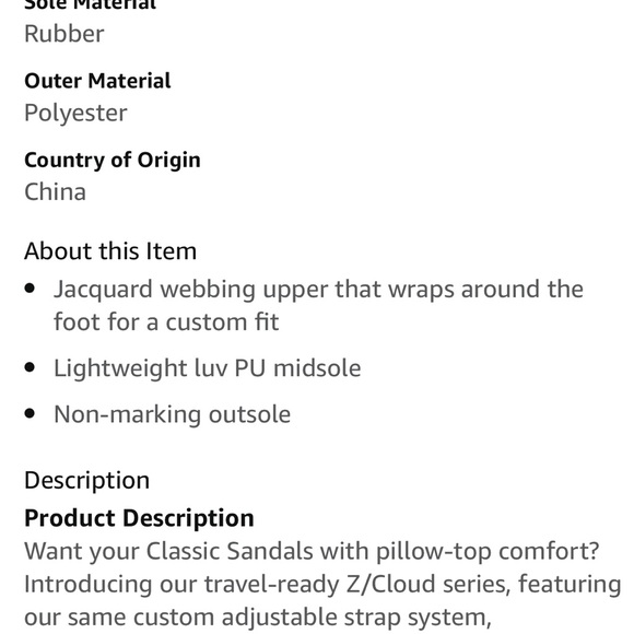 NEW!! Chaco Mega Z/Cloud Sandal size 10 - Picture 6 of 6